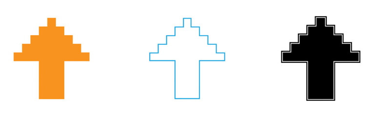 Pixel art cross symbols