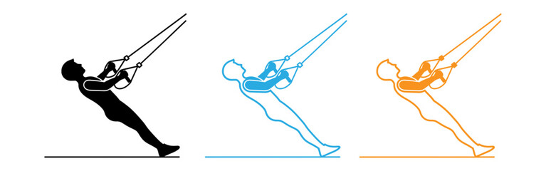 Ziplining silhouette logos © Raju