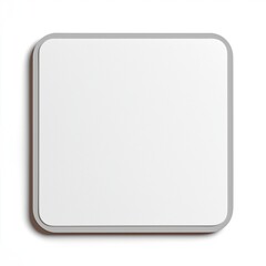 Blank Square Magnetic Fridge Mockup with Shadow
