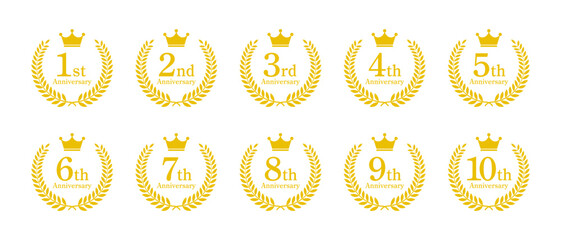 周年エンブレムセット アニバーサリー ゴールド