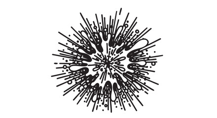 Obraz premium Explosion of abstract lines and shapes in a dynamic illustration