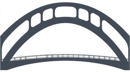 Architectural Bridge Design Element Illustration.