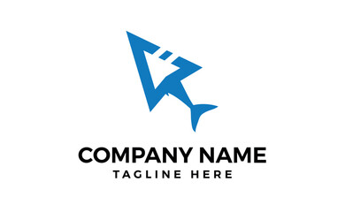 Fish line art logo design