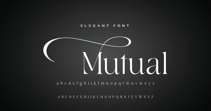 Elegance Luxury wedding alphabet font. Typography elegant classic lettering serif fonts decorative vintage retro for logo. vector illustration