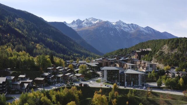 Station de montagne en foret