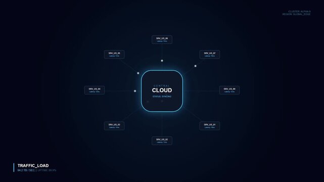 Abstract digital interface background with vector buttons for web design.