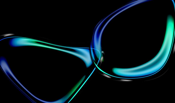 Abstract grainy and noisy texture featuring flowing neon liquid shapes on a dark background. Futuristic glowing composition suitable for UI design, web hero sections, fintech, AI, SaaS branding and di