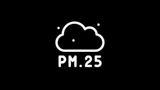 Simple white cloud icon on a black background with a small dot above