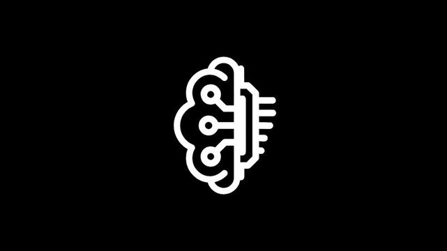 Digital brain icon representing artificial intelligence and technology concepts