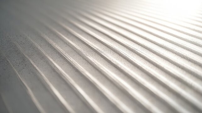 Close-up abstract texture of parallel ribbed lines with soft light and shadow creating a sense of depth and motion.