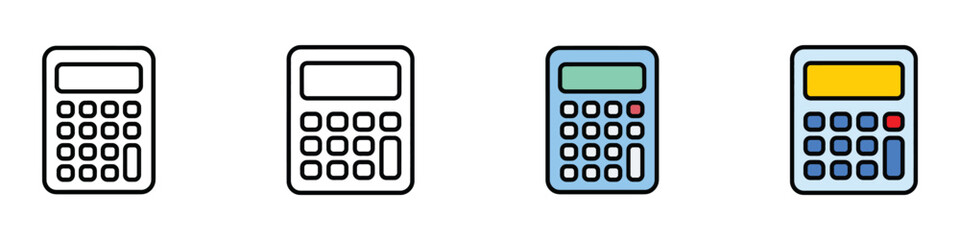 Calculator icon vector. Accounting, educational material symbol. vector illustration.
