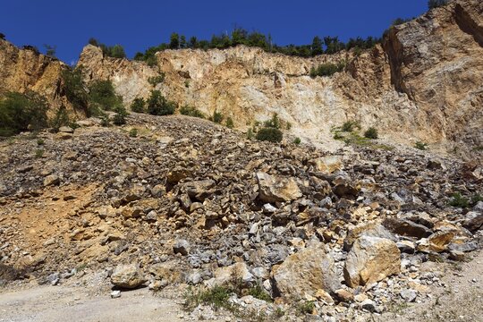 Disused Vatter porphyry quarry, Dossenheim, Baden-W&uuml;rttemberg, Germany