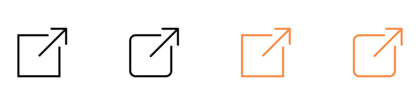 External link icon vector. hyperlink, export symbol. vector illustration.