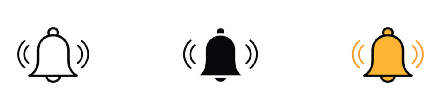 Notification bell icon vector. alarms, reminders, and alerts symbol. vector illustration.