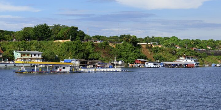 Oriximina city along the Trombetas River, Para State, Brazil