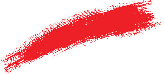 Red Brush Stroke Texture on White Background paint