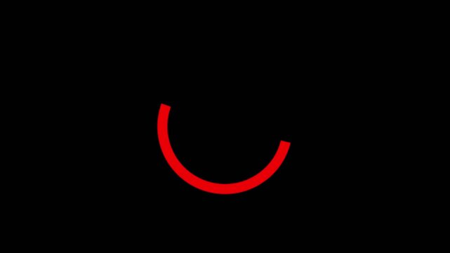 Red prohibition symbol moving animation