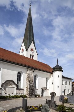 Church of St. Verena in Fischen im Allg&auml;u, Illertal, Oberallg&auml;u, Allg&auml;u, Bavaria, Germany