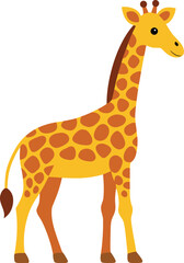 Obraz premium Giraffe vector illustration isolated on transparent background