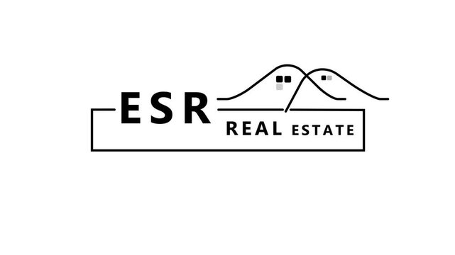 Black ESR letters inside a rectangle with abstract wavy lines above typography