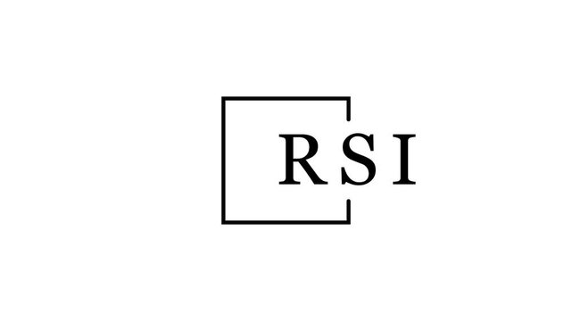 Black RSI monogram inside a square frame on a white background logo letter