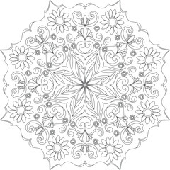 Elegant white floral mandala design vector seamless pattern art