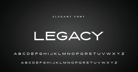 Obraz premium Elegant alphabet beauty logo font. Classic Modern luxury Serif Minimal Fashion. Typography decoration logotype fonts, wedding, logos. vector illustration