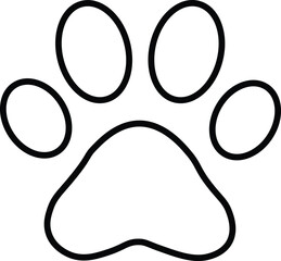Outline Paw Print Icon animal