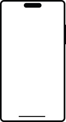 Modern Smartphone Outline Icon mobile device