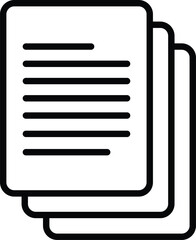 Stack of Document Pages Icon paper