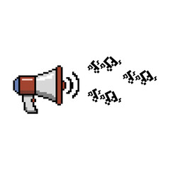 Megaphone Marketing Announcement Pixel Art