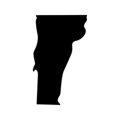 Vermont state map silhouette