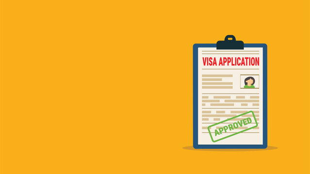 Visa application form.Application visa. Document for travel.Travel approval. Immigration visa	