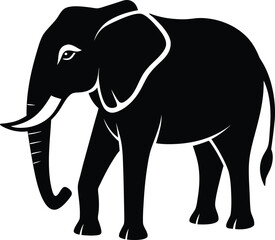Fototapeta premium Elephant Silhouette Vector Illustration