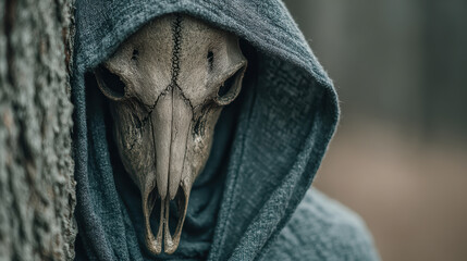 Undead king of the forest, nightmarish creature with deer's antlers