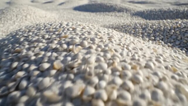 close up of snow