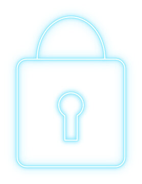 Cyber security and digital privacy padlock icon. Data protection and encryption for network safety and futuristic secure access.
