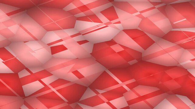 Abstract geometric pattern with vibrant red and pink cells creating a modern textured background for design