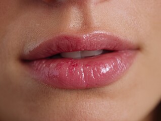 Close-Up Lipstick on Woman