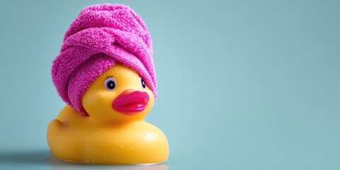 Duck with Pink Drying Towel