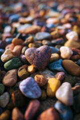 Colorful Heart-Shaped Rock