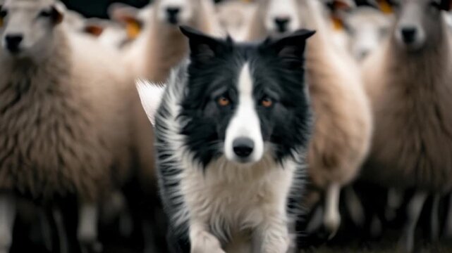 Der H&uuml;tehund&ldquo; &ndash; Border Collie auf der Weide