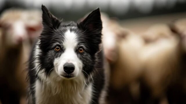 Der H&uuml;tehund&ldquo; &ndash; Border Collie auf der Weide