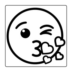 Valentine Emoji Bold & Easy Coloring Book