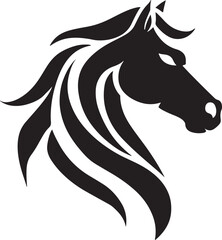 horse head vector logo