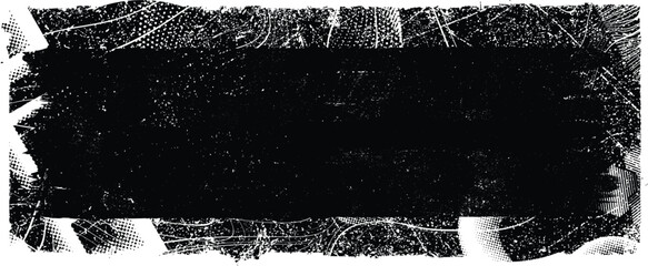 Splatter Paint Texture . Distress Grunge background . Scratch, Grain, Noise rectangle stamp . Black Spray Blot of Ink.Place illustration Over any Object to Create Grungy Effect .abstract vector.
