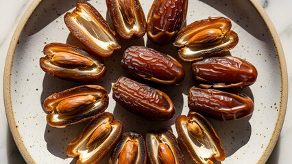 Plate of fresh dates