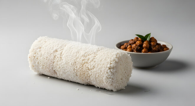 Authentic Steaming Puttu with Spicy Kadala Curry Traditional Kerala Breakfast