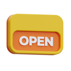 3d open sign