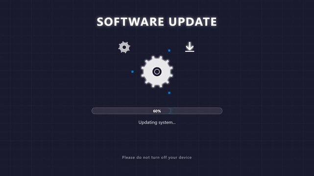 Software Update Progress Bar Animation.
